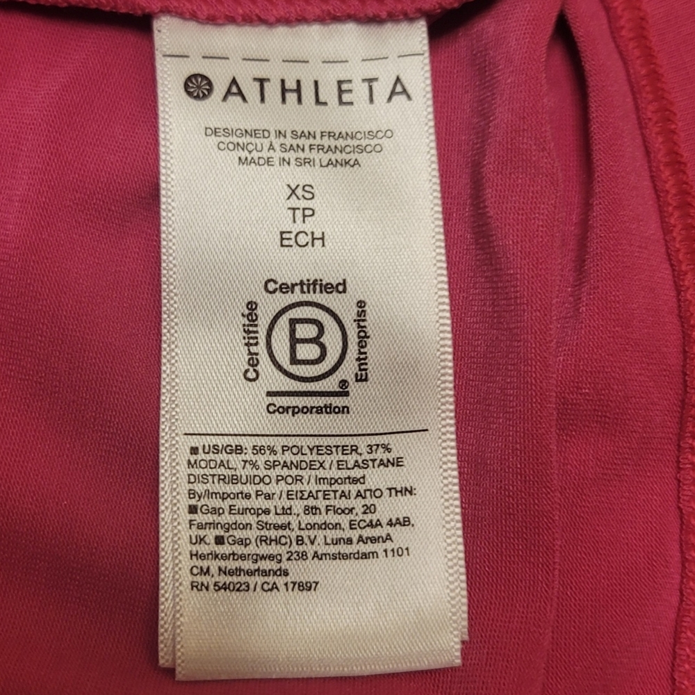 Athleta Air Out Cinch Tank Top Sz XS Salvia Pink Semi Fitted Long UPF 25+ Modal - Picture 15 of 16